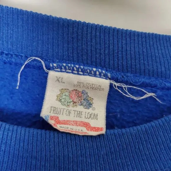 Fruit Of The Loom Blue Colorado Purgatory Double Sided Graphic Sweatshirt XL VTG - Picture 9 of 10